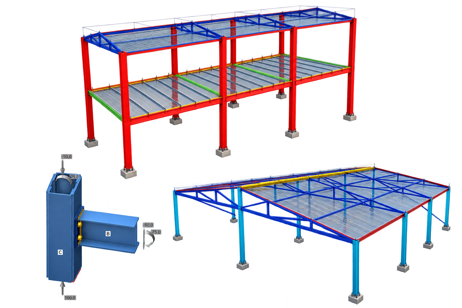 Industrial Facility Planning, Structural Analysis & Connection Design